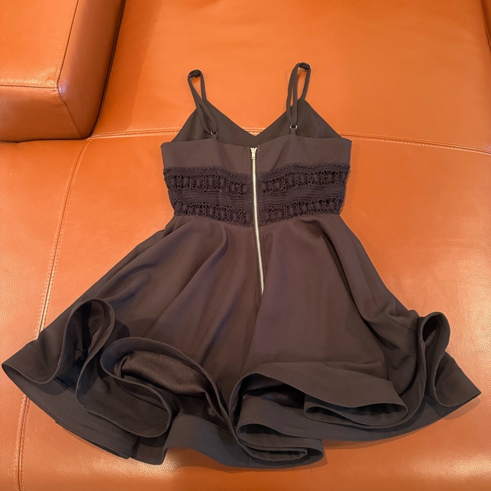 Fit And Flare Black Dress Lace Torso Extra Small